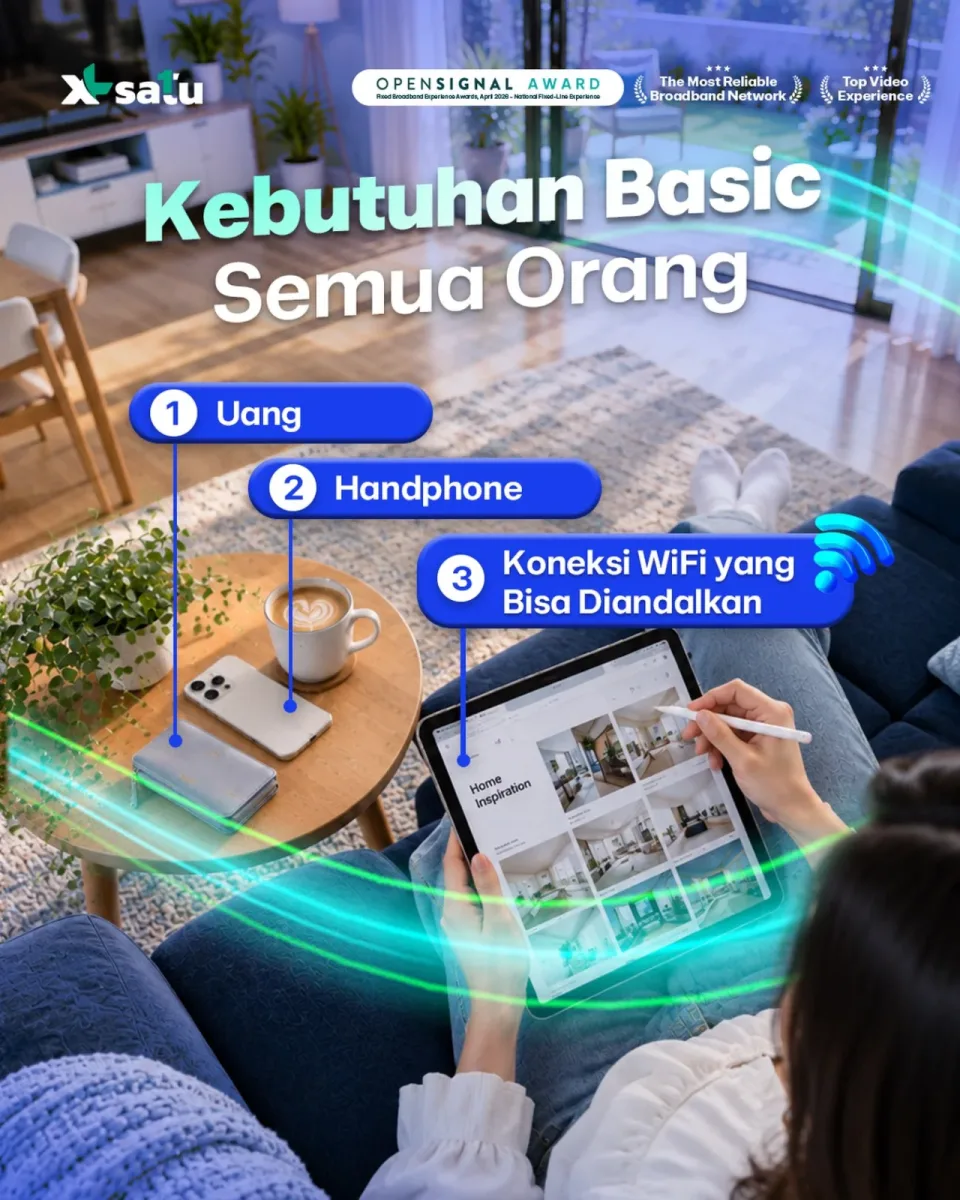 Promo Pasang Baru Internet Rumah XL SATU Fiber dan FWA Cepat Tanpa Kuota